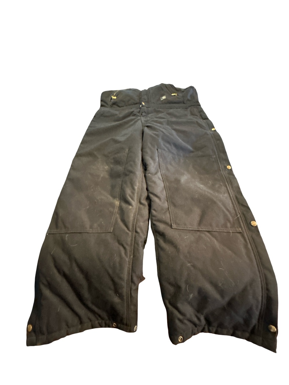 Carhartt Black Insulated Bib Overalls Mens 40x30 Quilt Lined Workwear Duck Canva - Picture 5 of 5